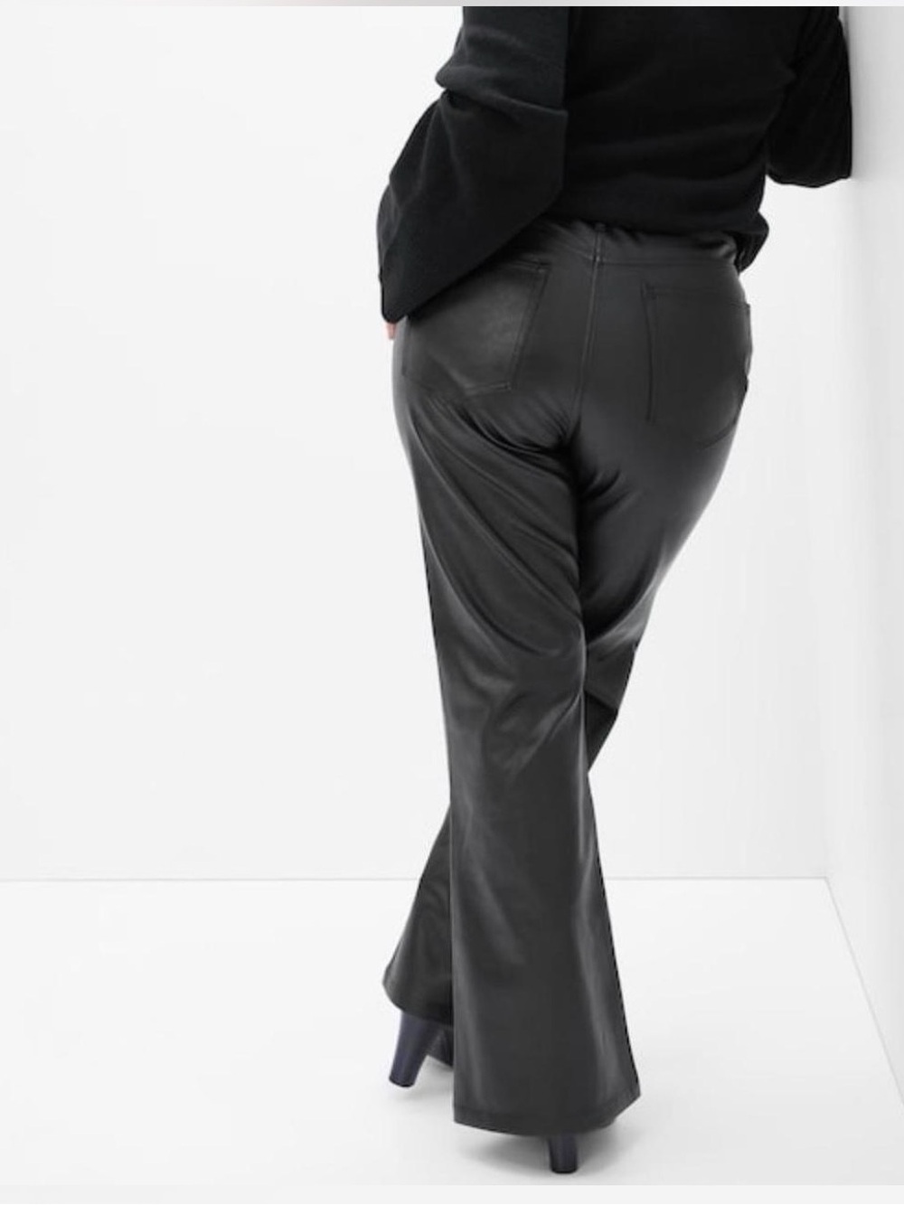 GAP 70s flare Faux Leather Pants Sz 10/30R